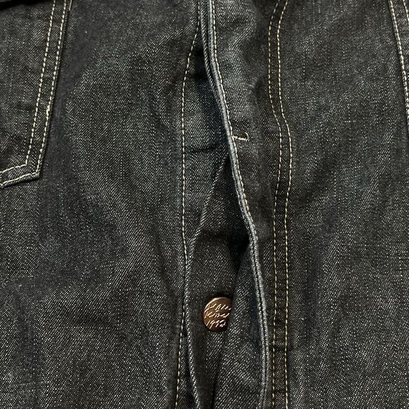 Vintage FUBU Jeans Denim Jacket Men's Size 2XL Black Hip Hop Oversized Retro - Picture 7 of 15